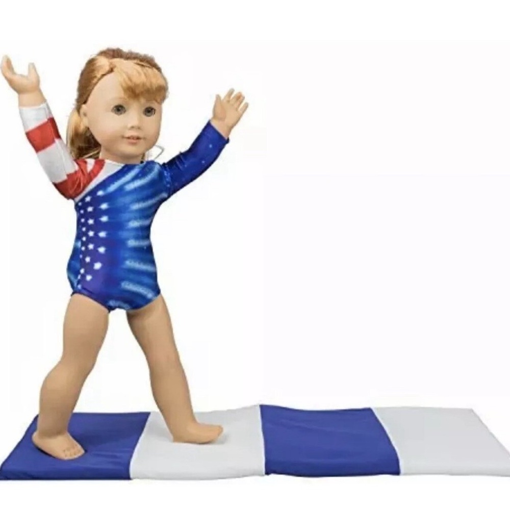Dress Along Dolly Gymnastics Outfit and Mat Set for American Girl Dolls 2 Pcs